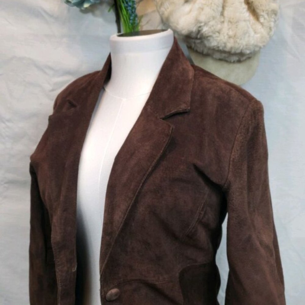 XOXO Leather And Suede Coat Size Small